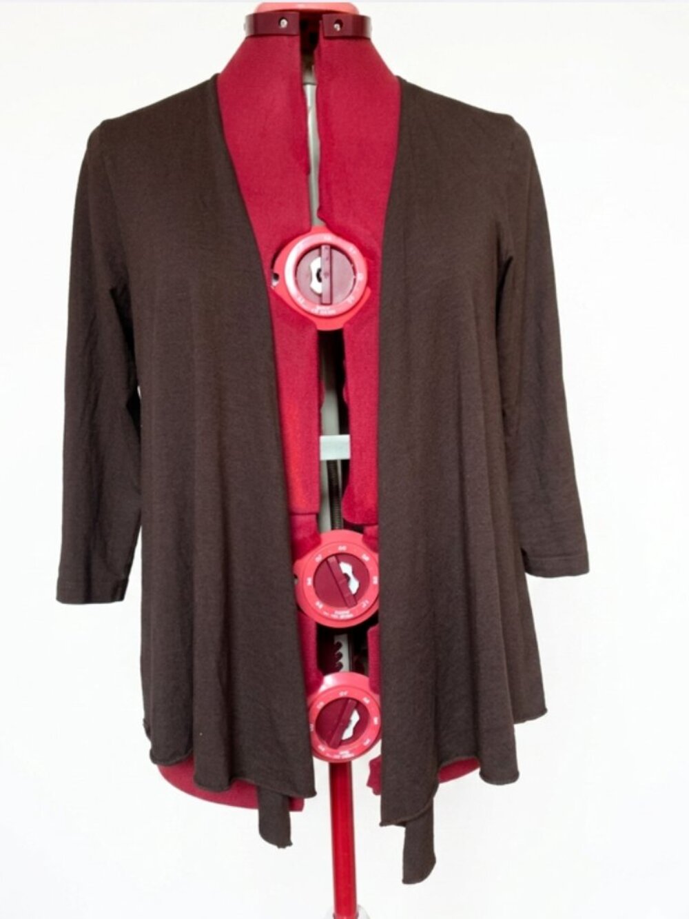 JOE - Dark Brown Open Front Cardigan